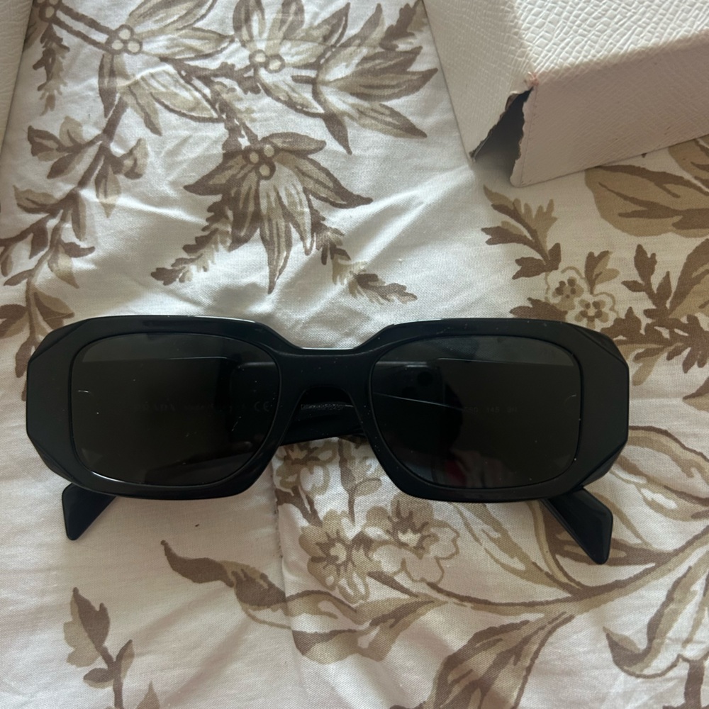 Prada Women's Black Geometric Sunglasses - Picture 8 of 13